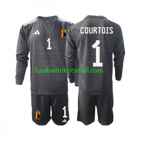 Fußballtrikots Belgien Courtois 1 Torwart Kinder 2022 Langarm Auswärts-trikot kaufen